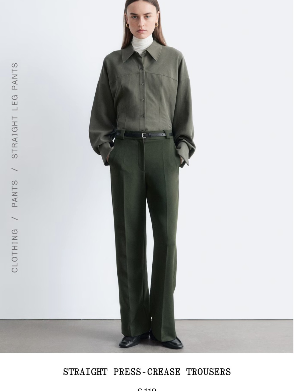 & Other stories straight press crease navy pants in size 12.